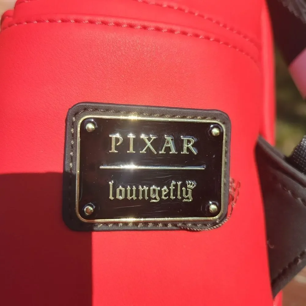 Loungefly Mini Backpack Disney Pixar Alien Remix Faux Leather Red 11.5